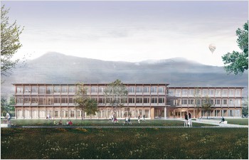 Construction du nouveau Gymnase du Chablais à Aigle