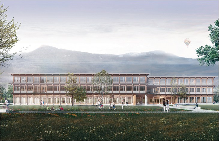 Construction du nouveau Gymnase du Chablais à Aigle
